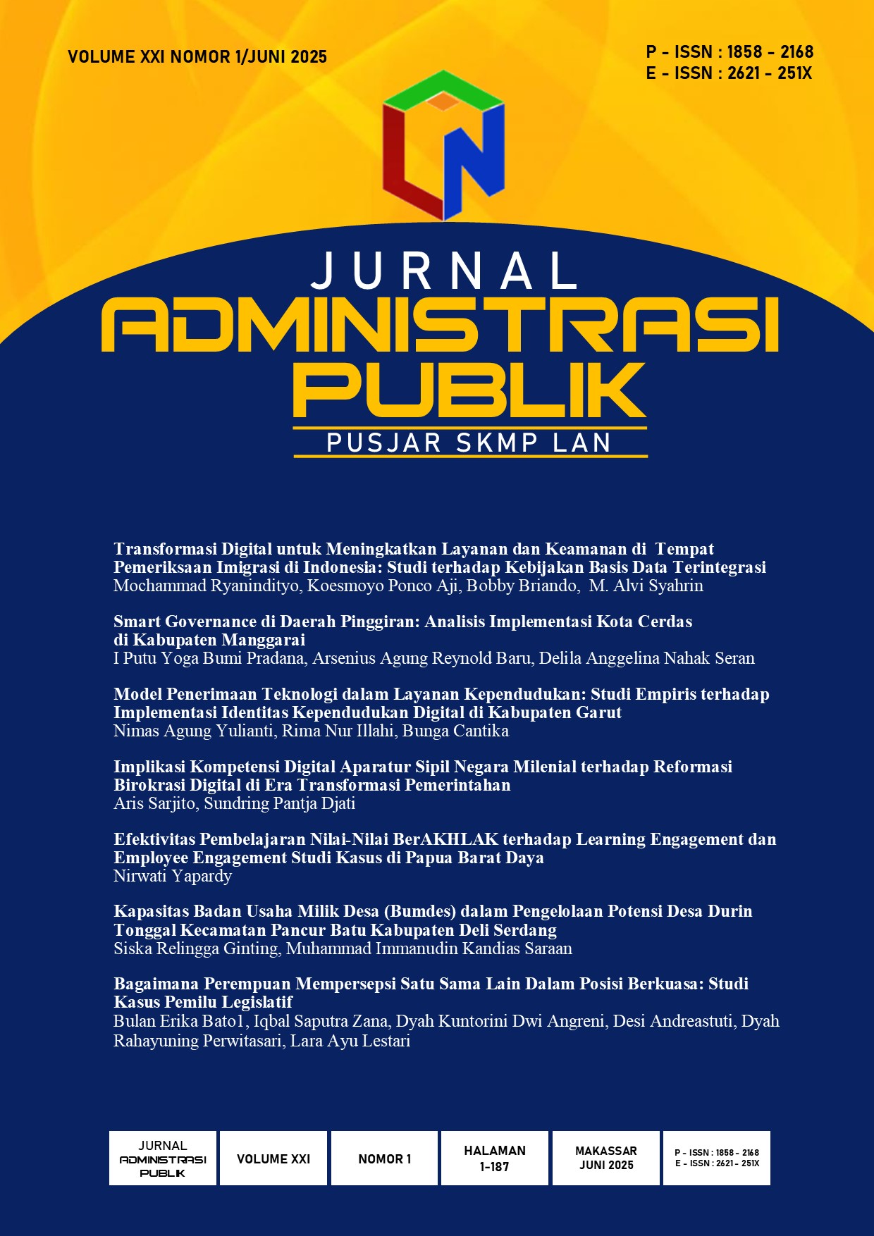 jurnal administrasi publik volume XXI no 1 Juni 2025